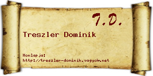 Treszler Dominik névjegykártya